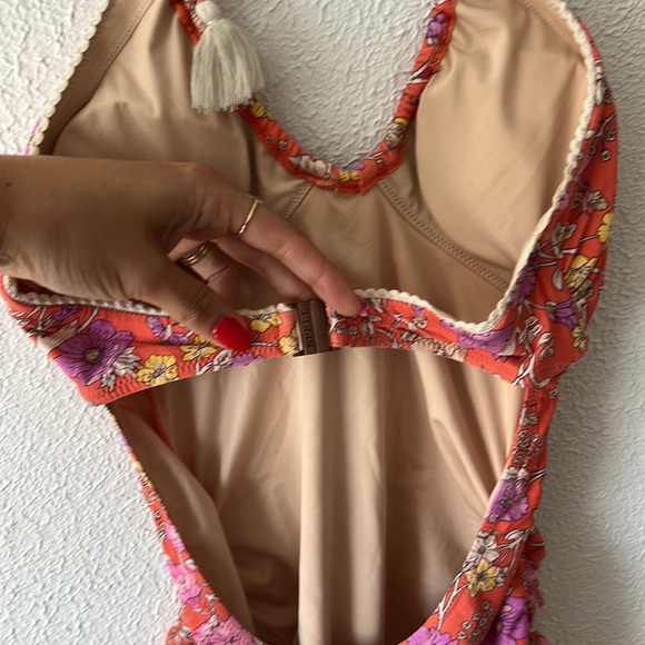 Spell Floral Orange One Piece Swimsuit - Picture 12 of 14